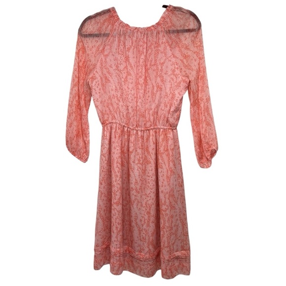 Diane Von Furstenberg Parry Printed 100% Silk Sarasa Coral Short Dress Women’s 6 - Picture 8 of 12